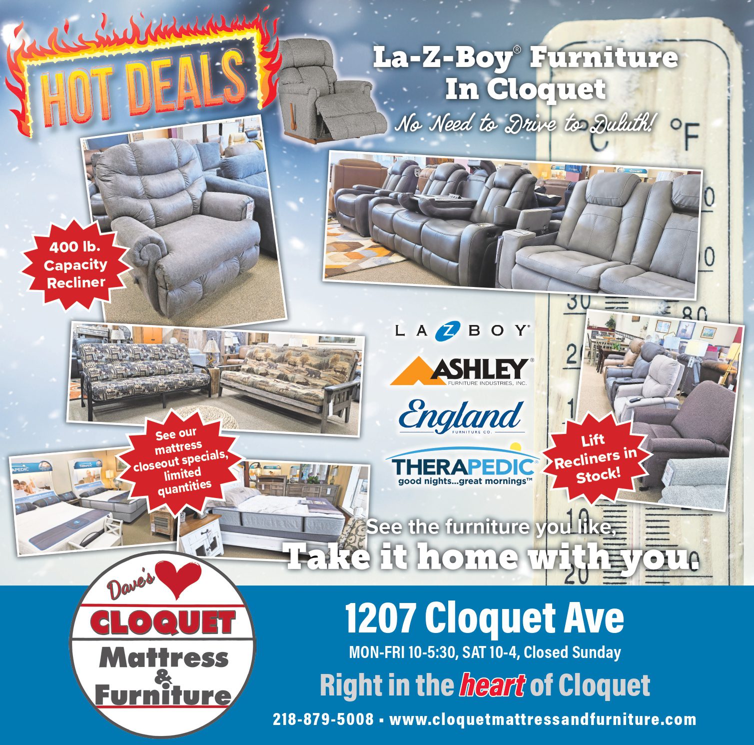 Sale Specials Dave's Cloquet Mattress & Furniture MN